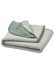 Disana Wool double face blanket - jade/natural