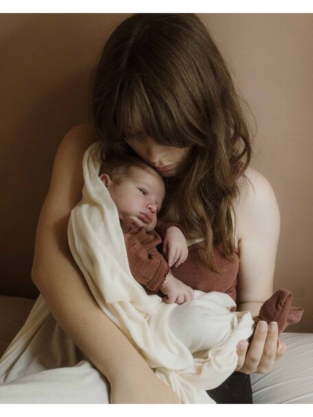 Unaduna Chemise pointelle wool/silk - henna dune