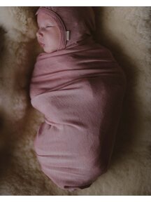 Unaduna Baby blanket made of wool/silk - cameo rose