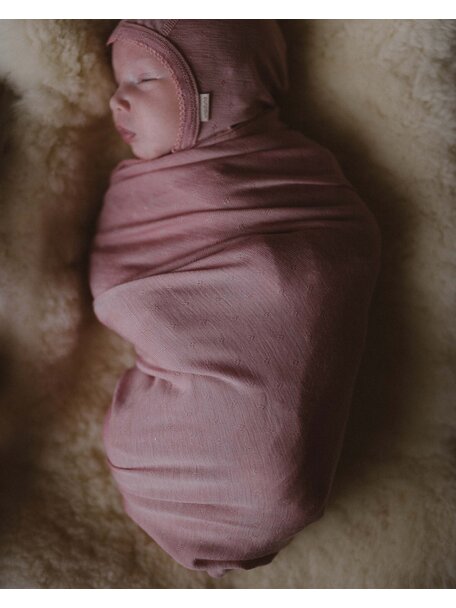 Unaduna Baby blanket made of wool/silk - cameo rose