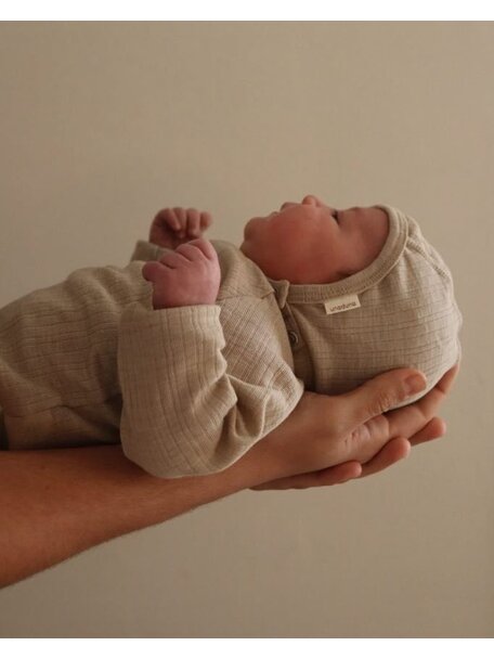 Unaduna Wrap around body rib wool/silk - maca