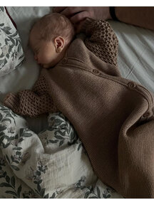 Disana Knitted sleeping bag with sleeves - caramel