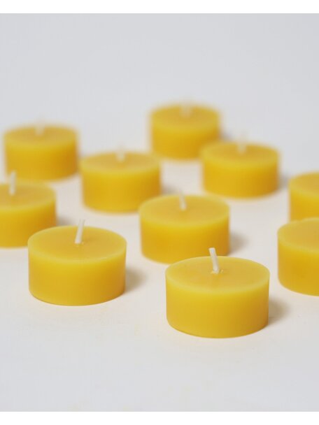 Grimm's Tealight made of beeswax - 1 piece