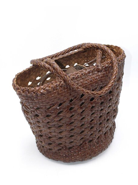 Sook Hand-woven leather bag  Ivy - coffee