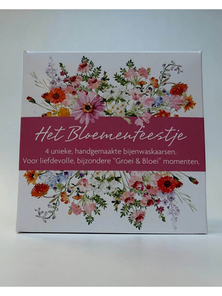 De Muisjes Mini flower festival beeswax candles