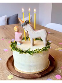 Beeswax birthday candles - 24 pieces