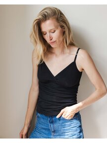 Unaduna Chemise pointelle wool/silk - ebony