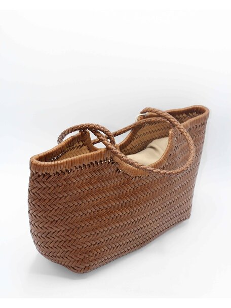 Sook Hand-woven leather bag Carmel - caramel