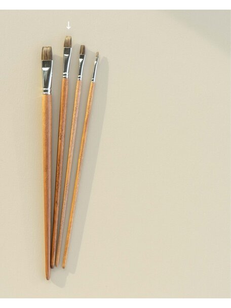 Mercurius Paintbrush synthetic cow hair flat - 12 mm