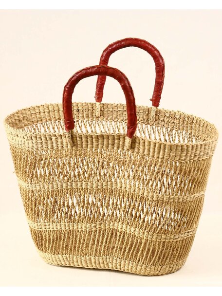 AMA Fashion Handwoven Bolga shopping basket - XL