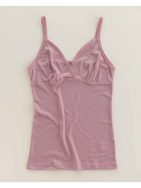 Unaduna Chemise pointelle wool/silk - cameo rose
