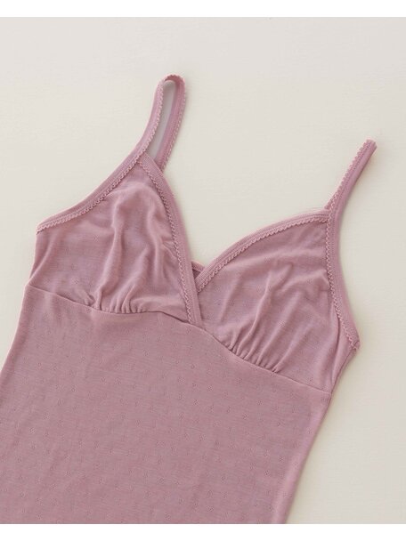 Unaduna Chemise pointelle wool/silk - cameo rose