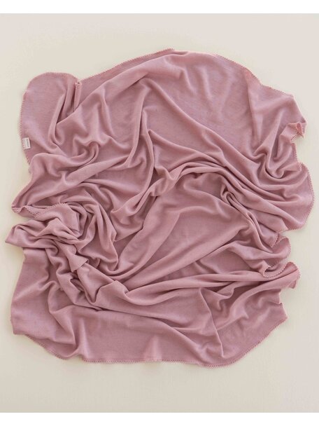 Unaduna Baby blanket made of wool/silk - cameo rose