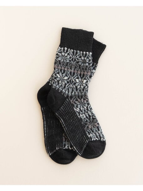 Hirsch Natur Thick Norwegian socks for adults - black