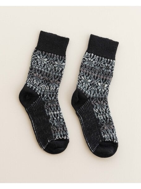 Hirsch Natur Thick Norwegian socks for adults - black