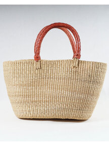 Handmade in Ghana Handwoven Bolga bag - natural