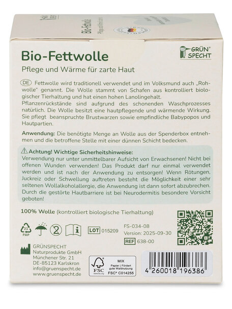 Grünspecht Organic Wool Fleece (50 grams)