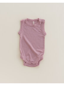 Unaduna Sleeveless romper pointelle wool/silk - cameo rose