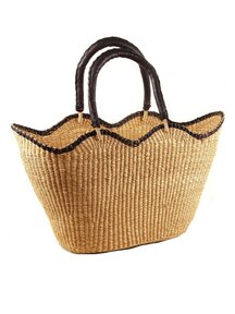 Handmade in Ghana Handwoven Bolga bag - wave