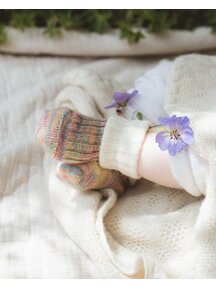 Grödo Baby socks wool and cotton - natural/multicolor