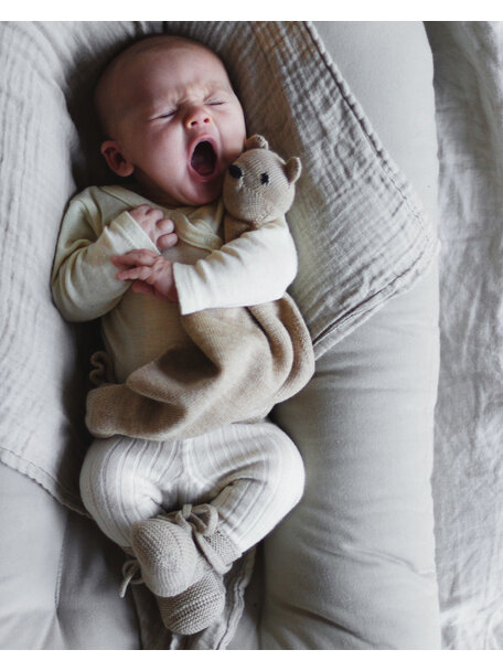 Hvid Teddy Tokki cuddle cloth - sand