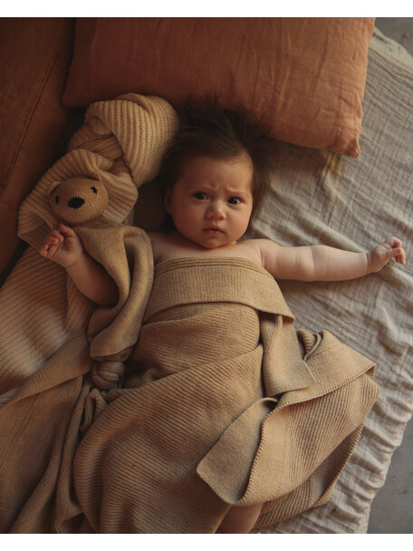 Hvid Teddy Tokki cuddle cloth - sand