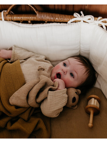 Hvid Teddy Tokki cuddle cloth - sand