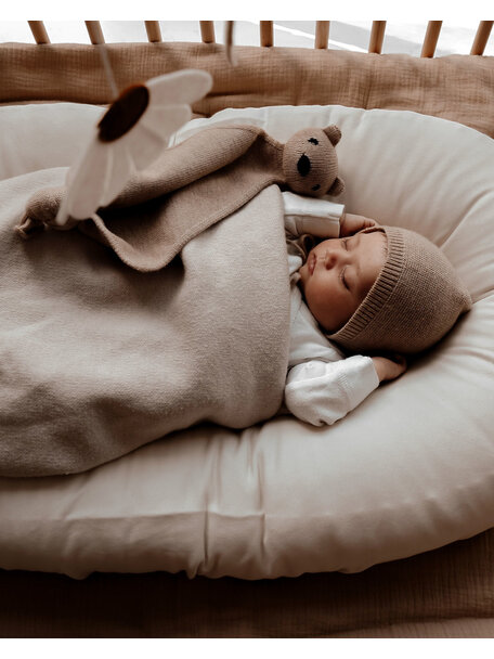 Hvid Teddy Tokki cuddle cloth - sand