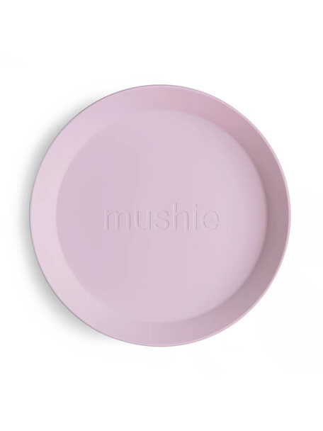 Mushie Children's plate set of 2 - soft lilac