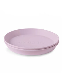 Mushie Children's plate set of 2 - soft lilac
