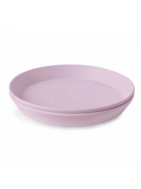 Mushie Children's plate set of 2 - soft lilac