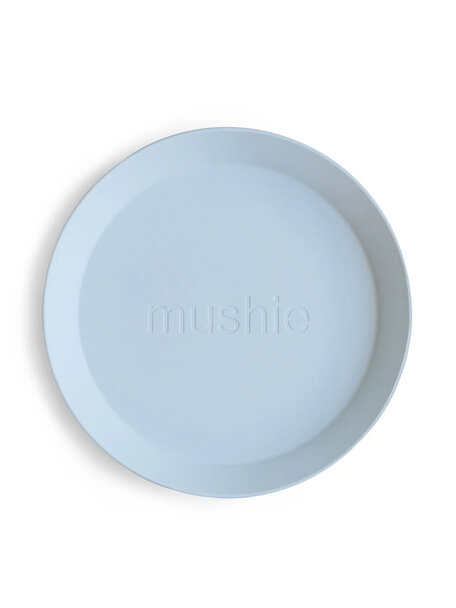Mushie Children's plate set of 2 - powder blue