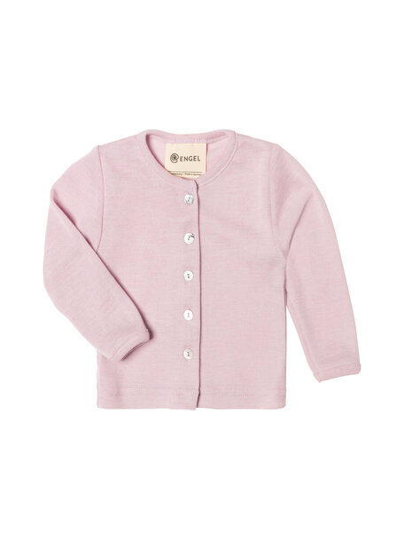 Engel Natur Baby Cardigan Wool/Silk - magnolia