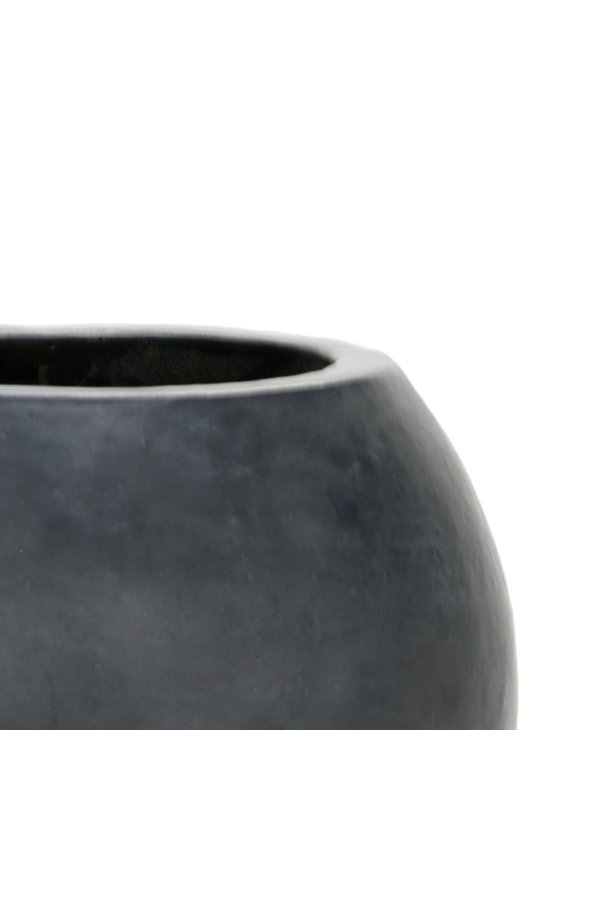 De Luxe pot antraciet rond
