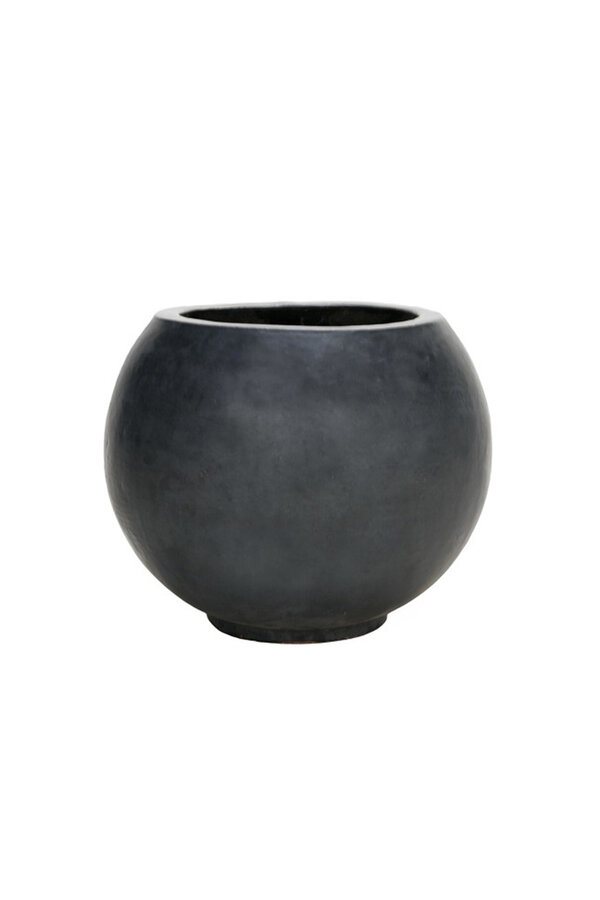 De Luxe pot antraciet rond