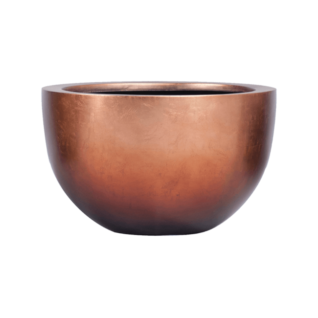 Baq Metallic Silver Leaf Bowl matt copper