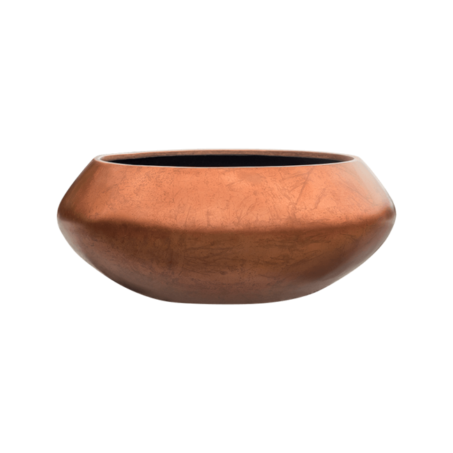 Baq Metallic Silver Leaf Bowl Ufo Matt Copper