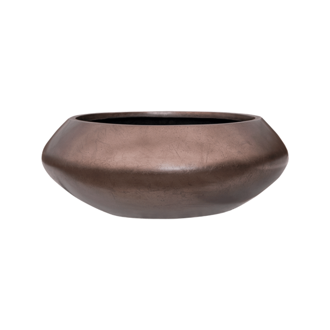 Baq Metallic Silver Leaf Bowl Ufo Matt Coffee