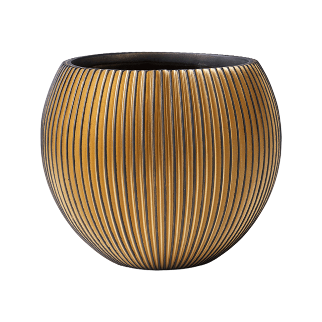 Capi Nature Groove Vaas Bol Intens Zwart | Snelle levering ...