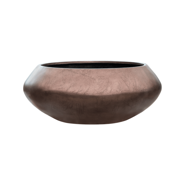 Baq Metallic Silver Leaf Bowl Ufo Matt Honey