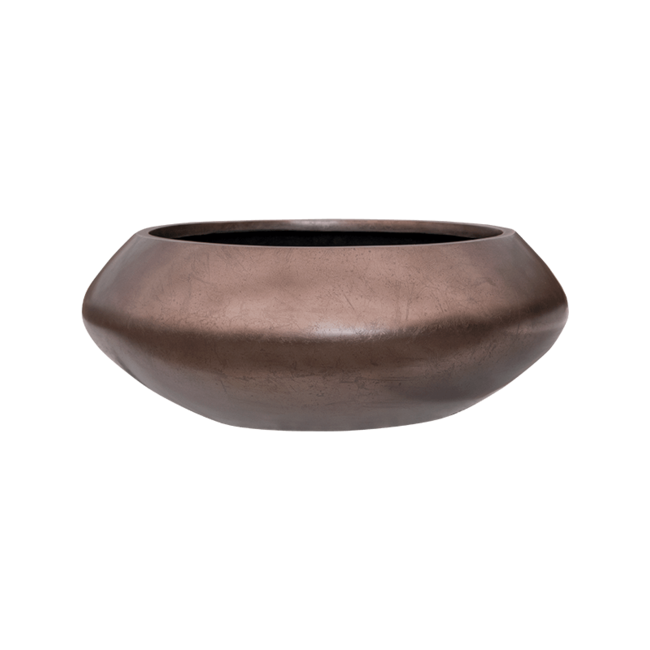Baq Metallic Silver Leaf Bowl Ufo Matt Copper