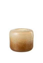 J-Line vaas Opi - glas - bruin/beige - large