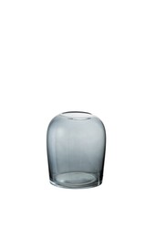 J-Line vaas Ei - glas - grijs - small - 18.50 cm hoog