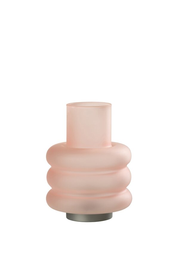 J-Line lamp Ringen - glas - roze - LED