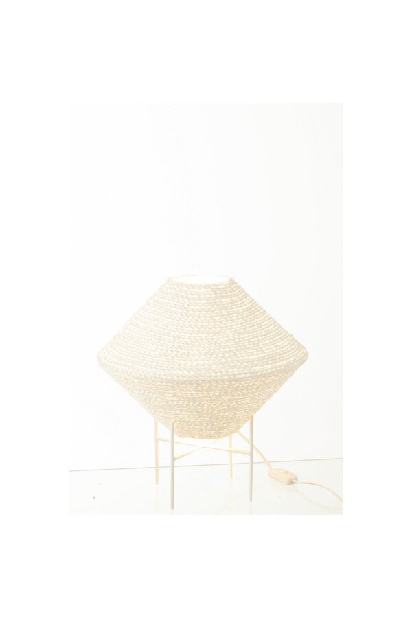 J-Line hanglamp Ufo Raffia - wit - klein