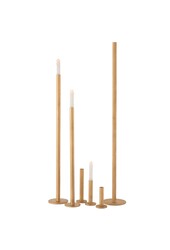 J-Line kandelaar Hoog Modern - metaal - goud - 3 stuks