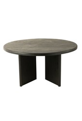 J-Line tafel Rond Teak - hout - zwart