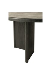 J-Line tafel Rond Teak - hout - zwart