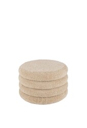 J-Line Poef Rond Teddy Polyester Beige