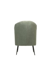 Fauteuil - 77x68x83 - Grijs/Zwart - Teddy/Bouclé/metaal